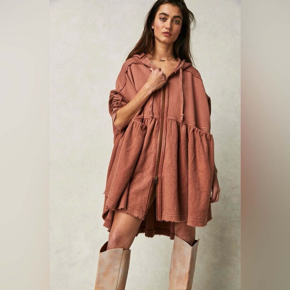 RARE!! Free People Run Run zip up hoodie